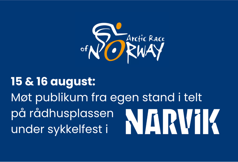 Book bodplass i telt under sykkelfest og målgang Arctic Race of Norway 2026
